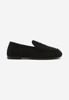 Negre Casual Mokasini Slip-on Talpă Joasă Element Decorativ Față Janesstia