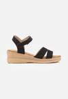 Sandale Negre Platforma Perforate Velcro Eolla