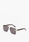 Ochelari de soare negri cu ornamente metalice Civila