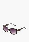 Ochelari de soare casual negri cu lentile rotunjite Giorasa