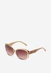 Ochelari de Soare Casual Bej Deschis cu Lentile Rotunde Giorasa