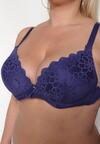 Sutien Push-Up Chrisalia cu Dantelă Bleumarin