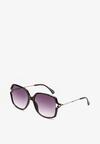 Ochelari de soare negri casual cu brațe decorative Tesca