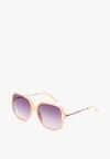Ochelari de soare bej casual cu brațe decorative Tesca