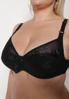 Sutien Negru din Dantelă Full Cup cu Bretele Reglabile Dimela