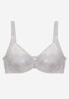 Sutien Gri Deschis Cu Dantelă Full Cup Cu Bretele Reglabile Dimela