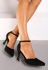 Negre Tocuri Stiletto Stil Clasic Închidere Glezna Nelviana