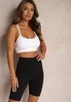 Czarne Szorty Kolarki High Waist z Gumką w Talii Xelfea