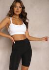 Czarne Szorty Typu Kolarki High Waist z Szeroką Gumką w Talii Nanseline