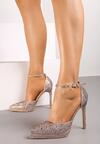 Pantofi stiletto Nelefia Culoarea șampaniei