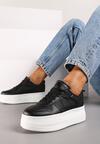 Czarne Sneakersy na Wysokiej Platformie Revanisa