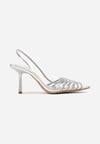Pantofi stiletto Argintii