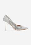 Pantofi stiletto Argintii