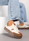 Sneakers Bej cu maro