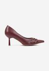 Pantofi cu toc Bordo