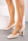 Pantofi cu toc Bej