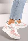 Sneakers Alb cu roz