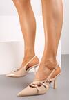 Pantofi stiletto Bej