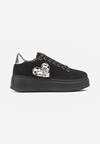 Sneakers Remila Negru cu argintiu