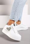 Sneakers Remila Alb cu argintiu