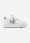 Sneakers Remila Alb cu argintiu