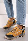 Brązowe Buty Sportowe w Trekkingowym Stylu Zaiss