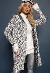 Cardigan Riaverna Alb cu negru