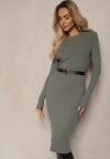 Rochie Dailithia Verde închis