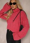 Pulover pe gât Fucsia