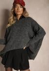 Ciemnoszary Casualowy Sweter Oversize Allethia