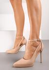 Pantofi stiletto Atteona Bej