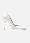 Pantofi stiletto Mazita Argintii