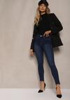 Granatowe  Jeansy Skinny Regular Waist Arinnisa