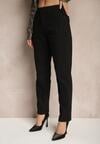 Czarne Jeansy Mom Fit z Bawełną High Waist Wessemi