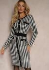 Rochie Delassea Neagră cu alb