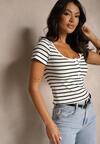T-shirt Norwiwi Alb cu negru