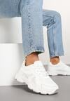 Białe Sneakersy w Streetwearowym Stylu na Grubej Podeszwie Felethra