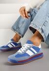 Niebieskie Sneakersy w Stylu Tenisówek Ozdobione Paskami Lilmi