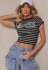 T-shirt Eviola Negru cu alb