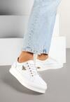 Sneakers Alb cu auriu