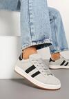 Szare Sneakersy Ozdobione Paskami Dolirenna