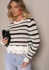 Pulover Sovavia Alb cu negru