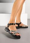 Sandale Delorwena Print piele de șarpe