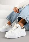 Sneakers Aviriel Alb cu auriu