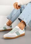 Biało-Zielone Sneakersy Tenisówki w Kultowym Stylu Neolithaen