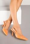 Pantofi stiletto Elanista Portocalii