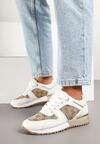 Sneakers Soltia Alb cu maro