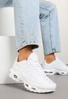 Białe Buty Sportowe Sneakersy z Geometrycznym Tłoczeniem Vulinea