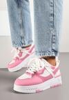 Fuksjowe Sneakersy Streetwearowe na Niskiej Platformie Veniffia