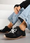 Czarne Sneakersy z Podwójnymi Sznurówkami Terfitra